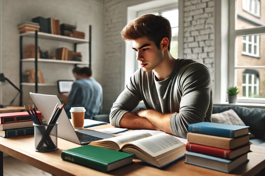 video kurs almış bir öğrenci