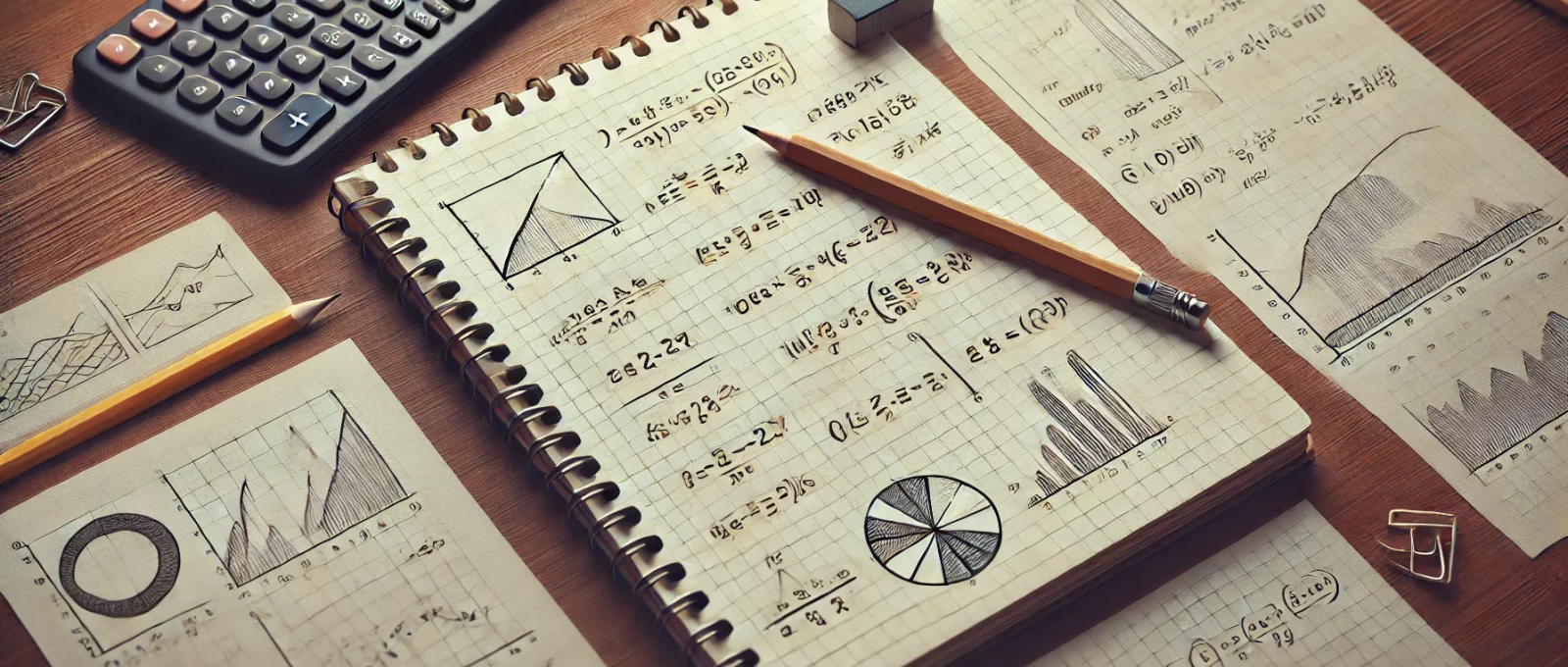 Bir öğrenci, masa başında kitaplar ve dizüstü bilgisayarla birlikte, etrafında soru işaretleri ile soruları çözme sürecini temsil ediyor. Arka plan, sakin ve odaklanmış bir atmosfer yaratmak için hafif mavi ve beyaz renklerde yumuşak bir gradyan içeriyor.