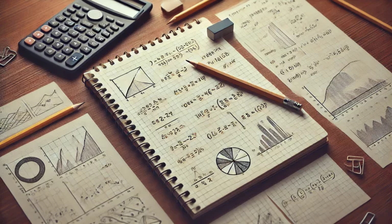 Bir öğrenci, masa başında kitaplar ve dizüstü bilgisayarla birlikte, etrafında soru işaretleri ile soruları çözme sürecini temsil ediyor. Arka plan, sakin ve odaklanmış bir atmosfer yaratmak için hafif mavi ve beyaz renklerde yumuşak bir gradyan içeriyor.