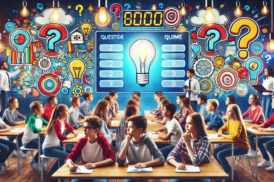 Çocuklar ve gençler, canlı bir sınıf ortamında çeşitli eğitim faaliyetleriyle meşgul. Tabletlerle etkileşimli öğrenme, grup tartışmaları ve yaratıcı projeler gibi etkinlikler yer alıyor. Eğlenceli ve öğrenmeye teşvik eden bir atmosfer sunuluyor.